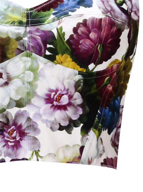 white/multicolour cotton blend canvas Nocturnal Flower-print Dolce & Gabbana | F7W98THS5Q2HA4YF